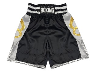 Shorts de boxeo personalizados : KNBSH-029-Negro